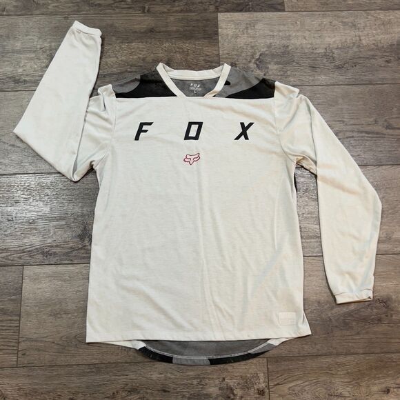 Fox Racing Indicator Long Sleeve Mash Camo Jersey Cool Grey - Men's Size Large - Picture 1 of 8